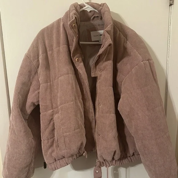 Cover Your Tracks Puffer Jacket- Mauve - Picture 2 of 7